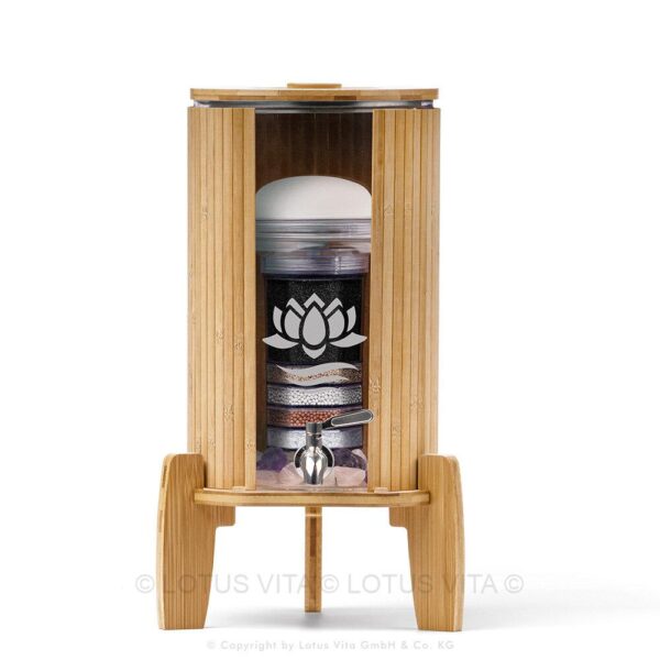 Lotusfilter Lotus Vita Produkt lotus fontana mini bambus klar glas wasserfilter keramikfilter