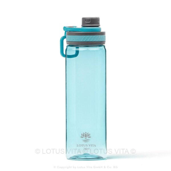 Lotus Tritan Trinkflasche mit Schraubdeckel 740ml - Grau/Grün - Image 3