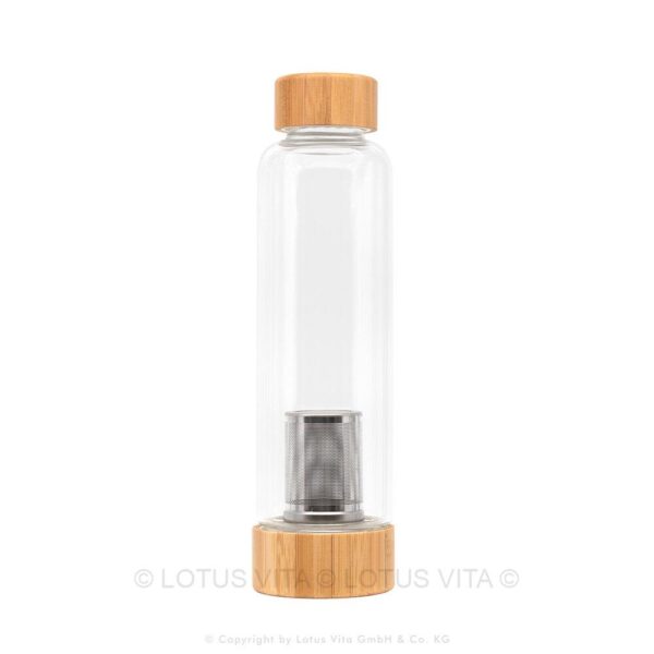 Glasflasche mit Teesieb aus Edelstahl , 550ml mit Neoprenschutz