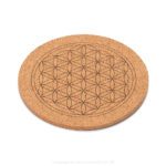 Korkuntersetzer mit der "Blume des Lebens" Ø 13.5cm