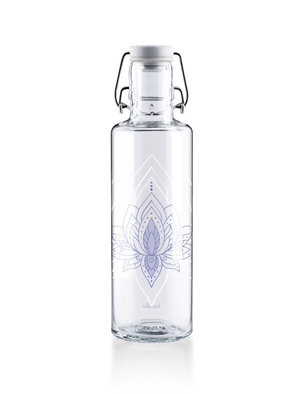 soulbottle Glastrinkflasche 600ml - Lotusblüte