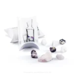 Wasserenergie-Set: Bergkristall, Rosenquarz, Amethyst